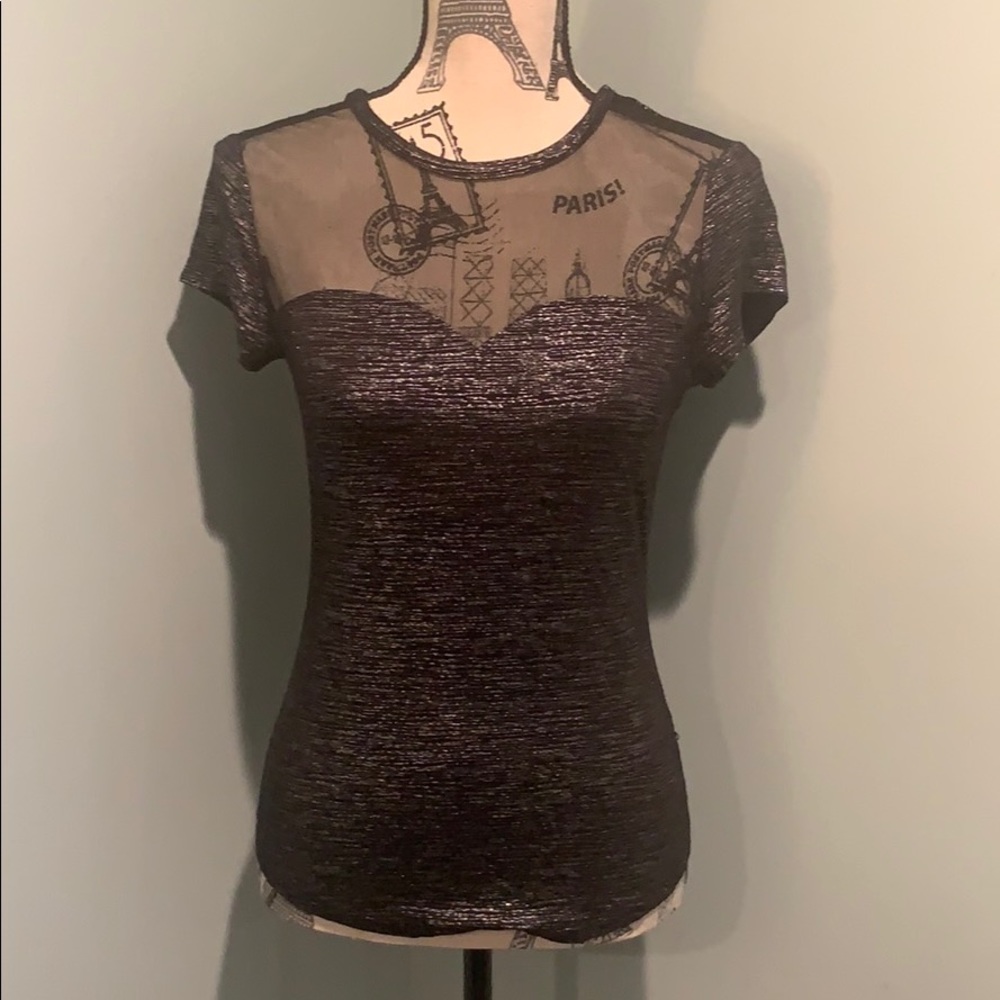 Candies sweetheart neck sheer top shirt. Med. NWOT